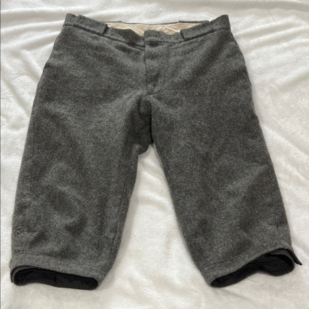 WOOLRICH 70s White Tag Vintage Made in USA cropped Wool pants Gray